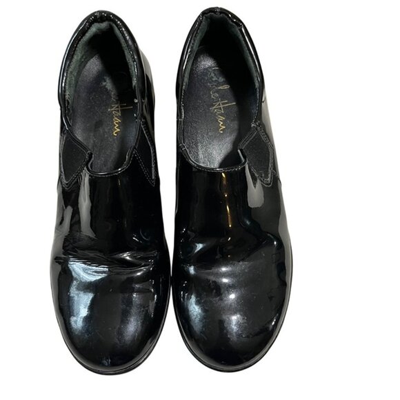 Cole Haan shoes women’s 6 1/2 black patent leather slip on clogs - Picture 1 of 10